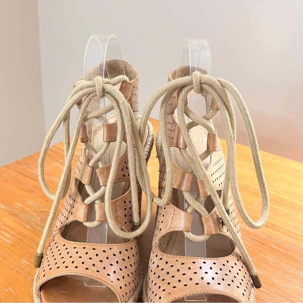 Johnston & Murphy Women’s Mandy Leather Wedge Espadrille Sandals - Picture 5 of 11